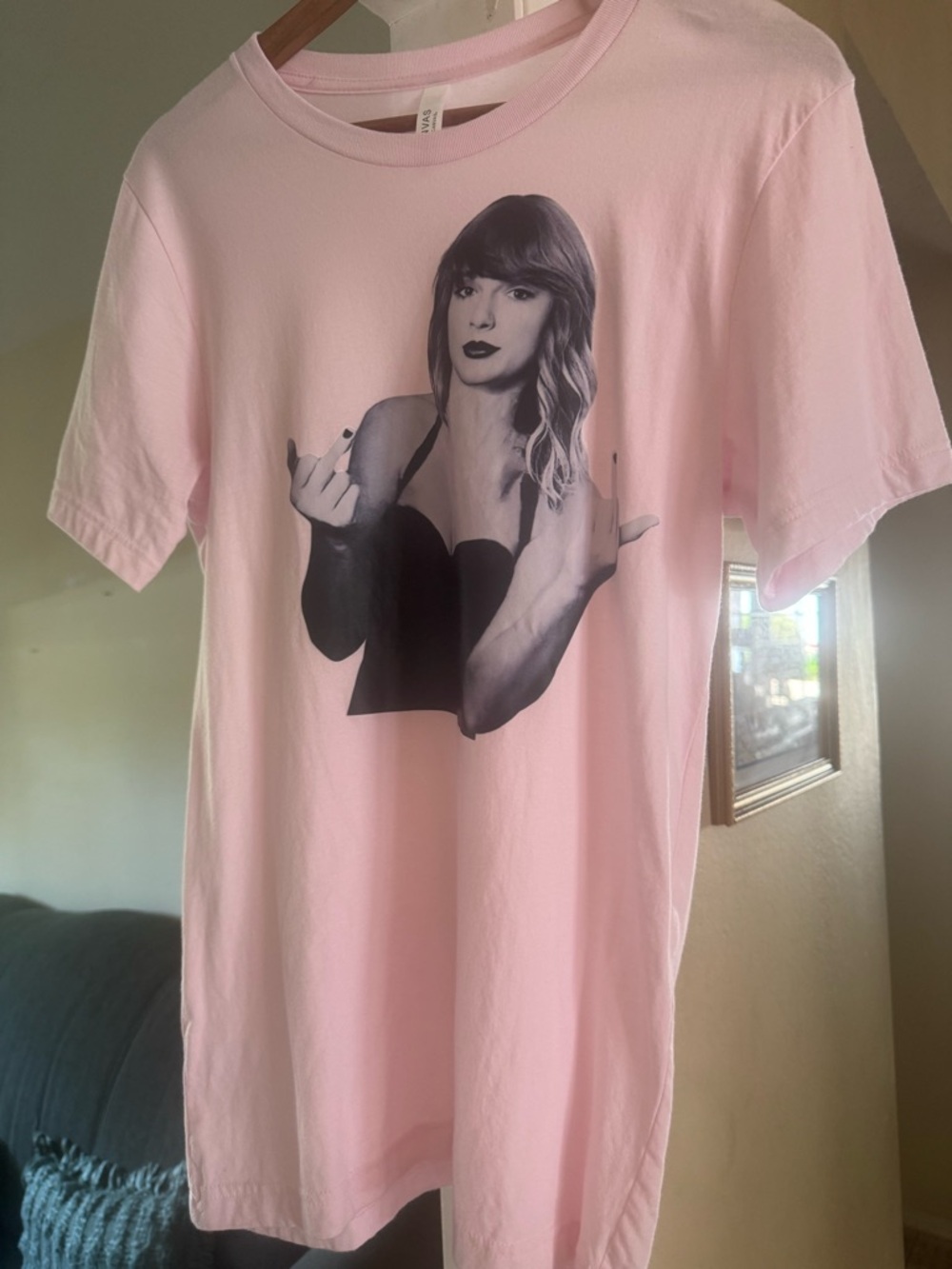 Bella Canvas Pale Pink Graphic Short Sleeve Tee